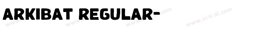 arkibat regular字体转换